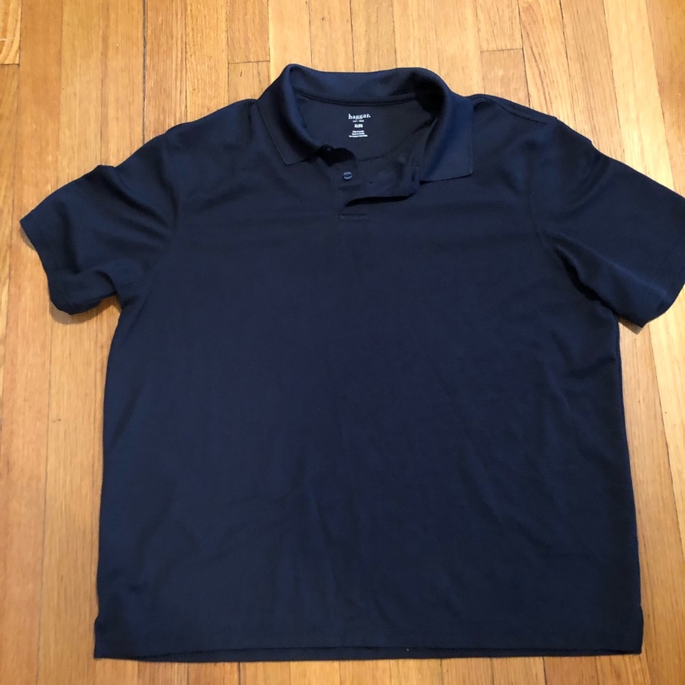 Blue polo shirt